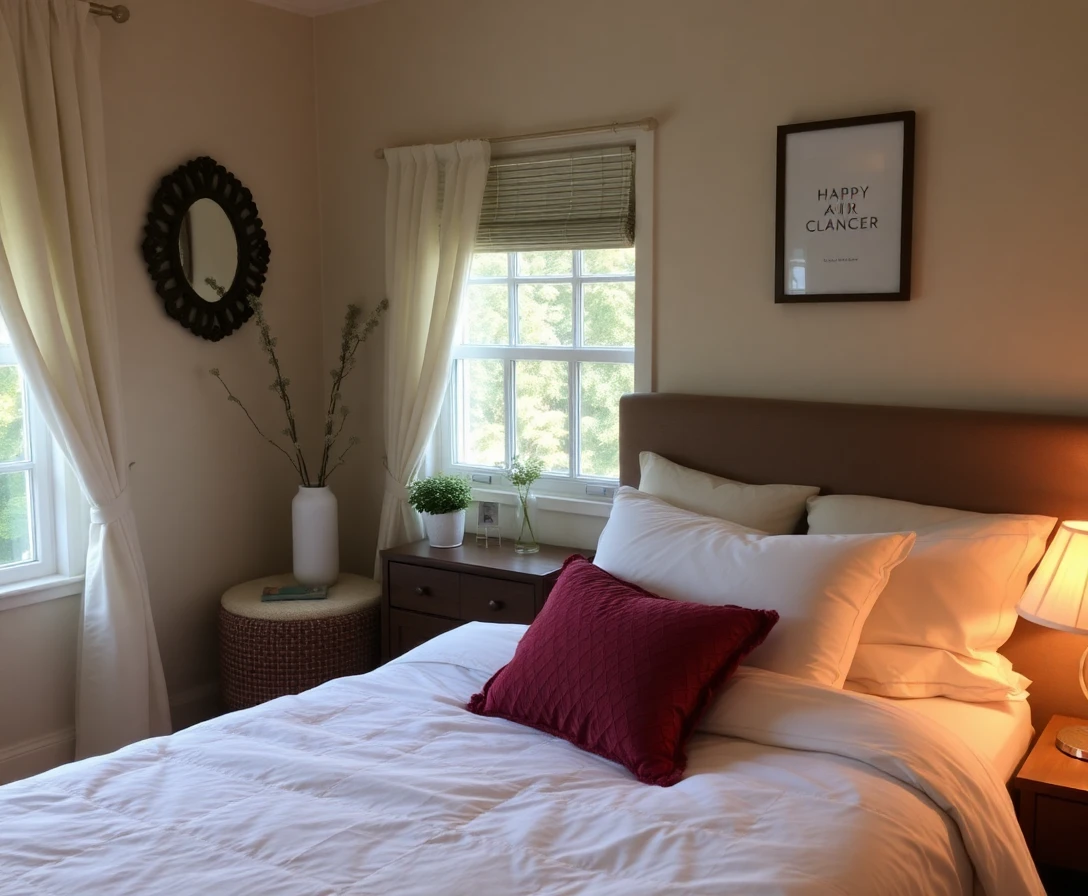 Bedroom set up to promote quality sleep