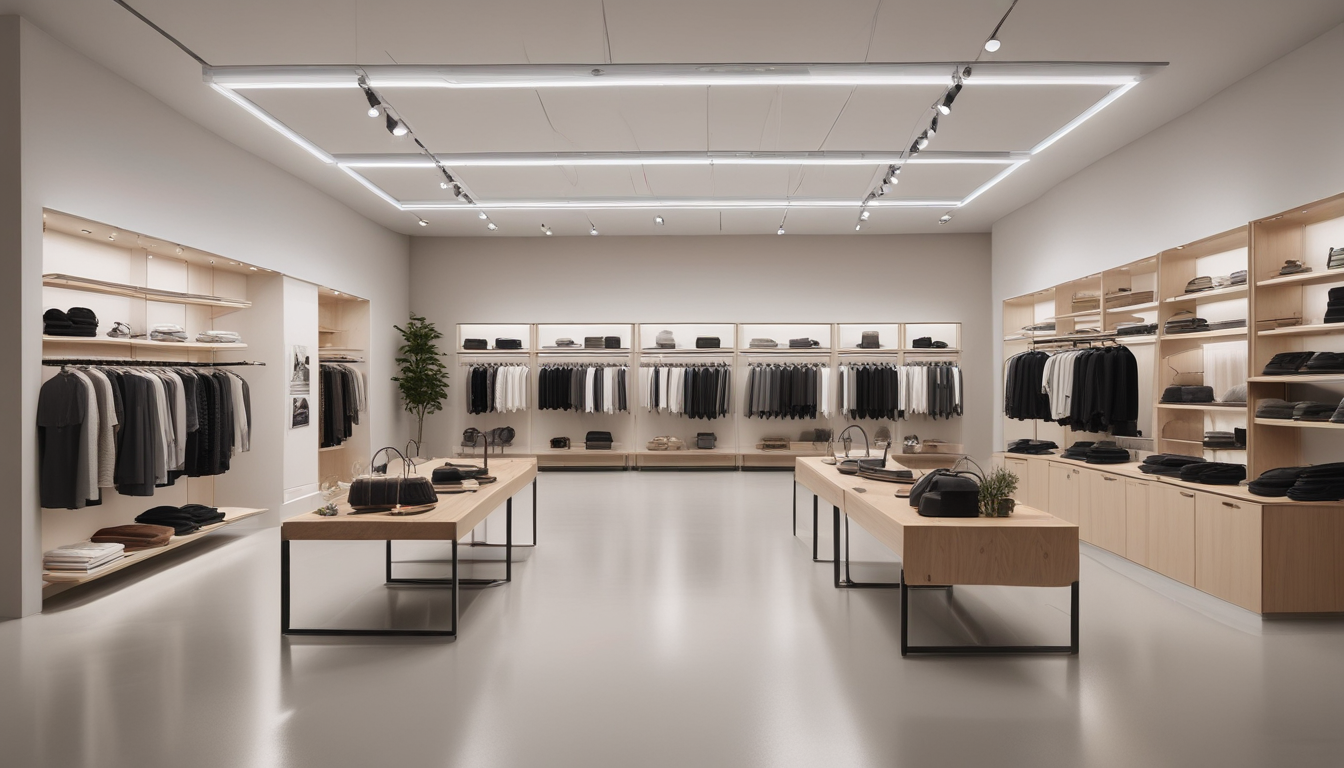 Interior de una tienda de ropa