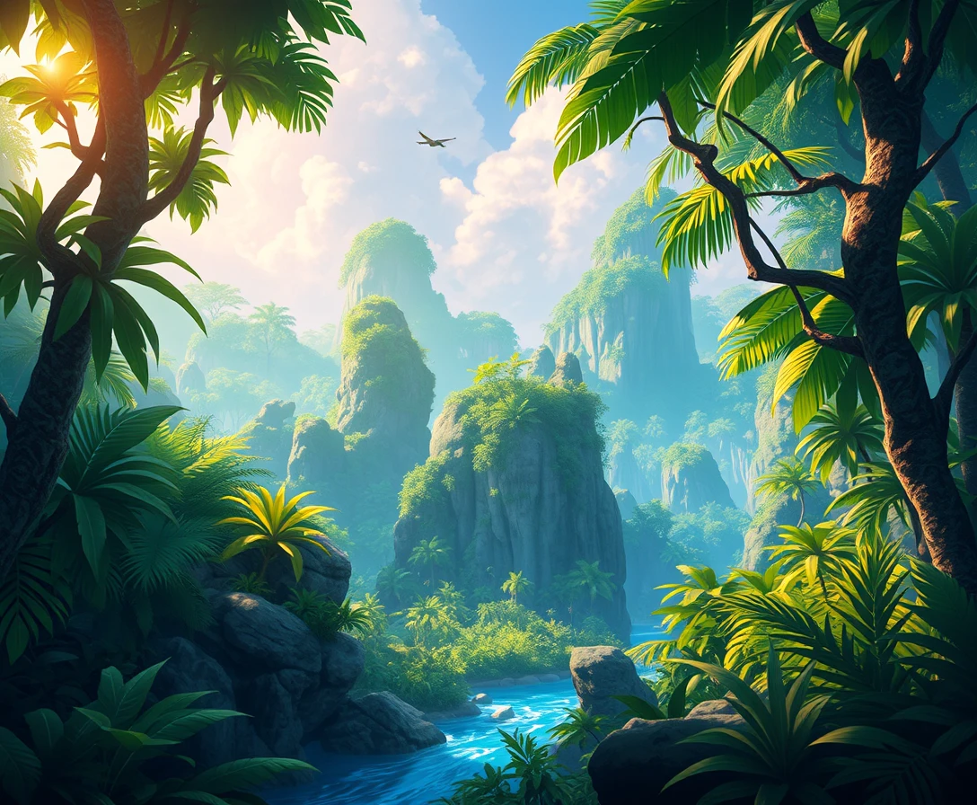 Jogo de aventura na floresta amazônica, gráficos detalhados