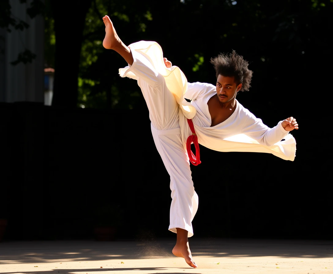 Jogo de luta estilo capoeira