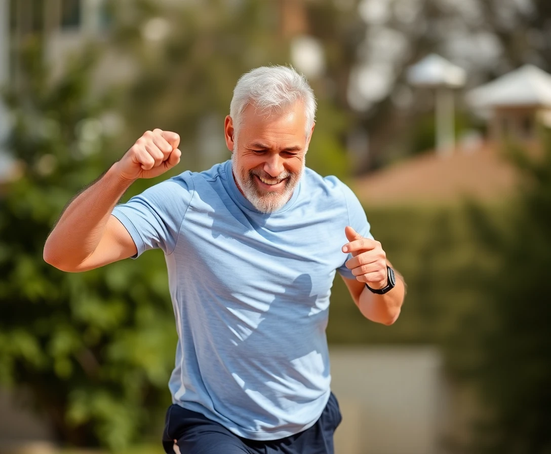 Man enjoying an active and healthy lifestyle