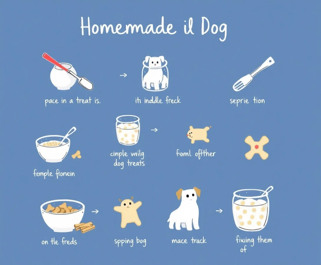 Step-by-step illustration of making dog treats with Bake A Dog A Bone