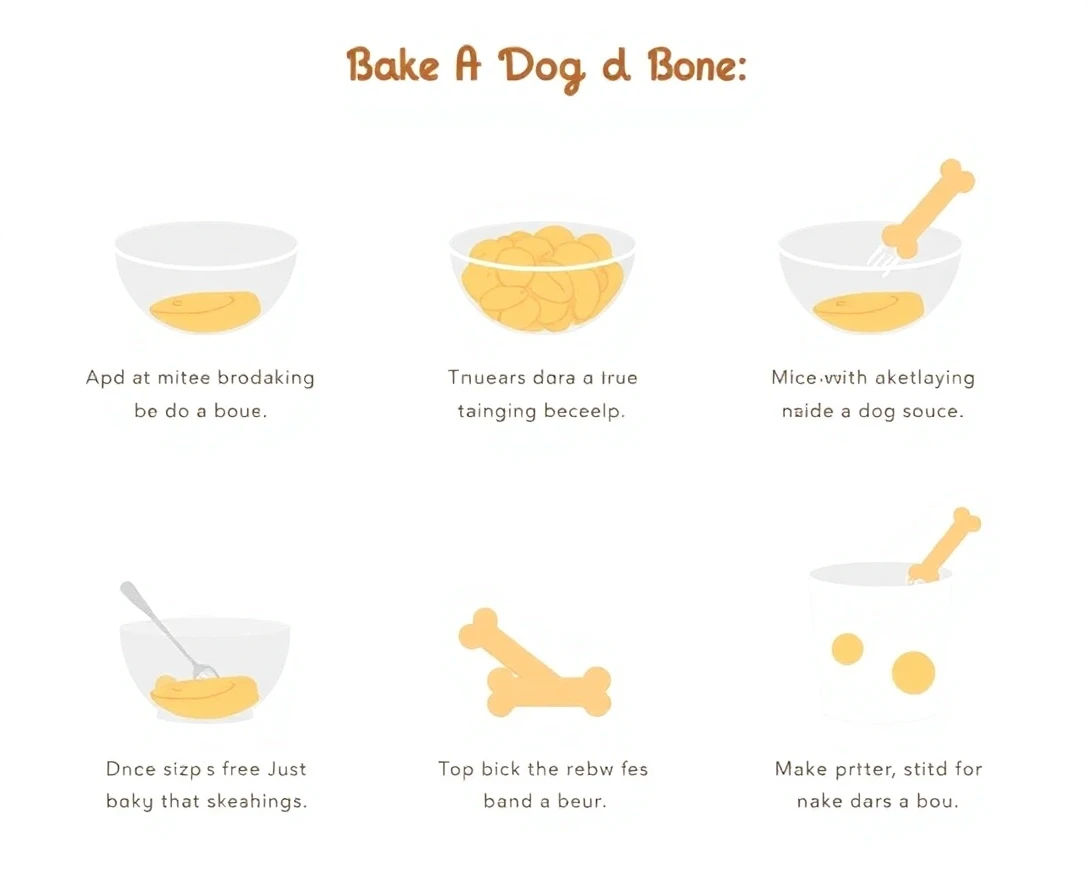 Timeline illustration showing the quick process of making treats with Bake A Dog A Bone